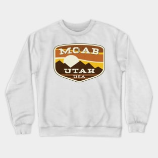 Moab Utah Bike Mountain Biking Outdoors Nature Hiking Arches National Park Crewneck Sweatshirt